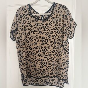 Harlowe & Graham Leopard Blouse